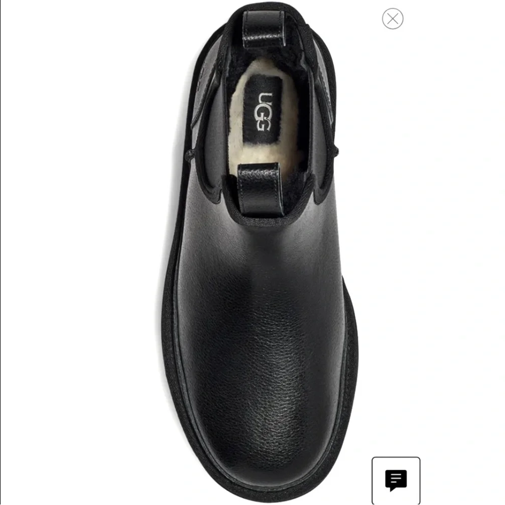 📌SOLD📌 UGG NEUMEL BLACK LEATHER PLATFORM CHELSEA BOOT🆕 - Picture 6 of 8